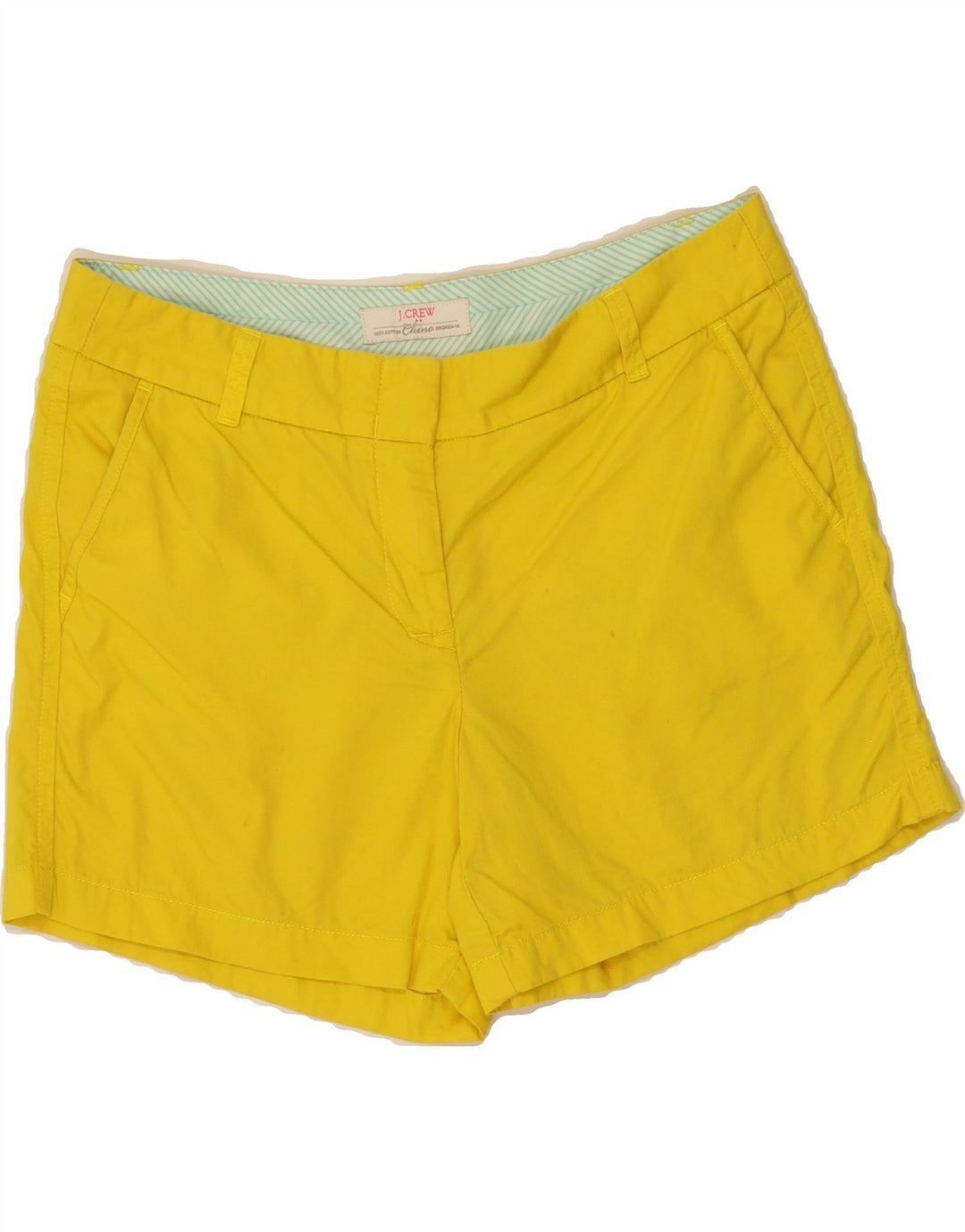 J. CREW Womens Chino Shorts US 10 Large W32 Yellow Cotton Vintage J. Crew and Second-Hand J. Crew from Messina Hembry 