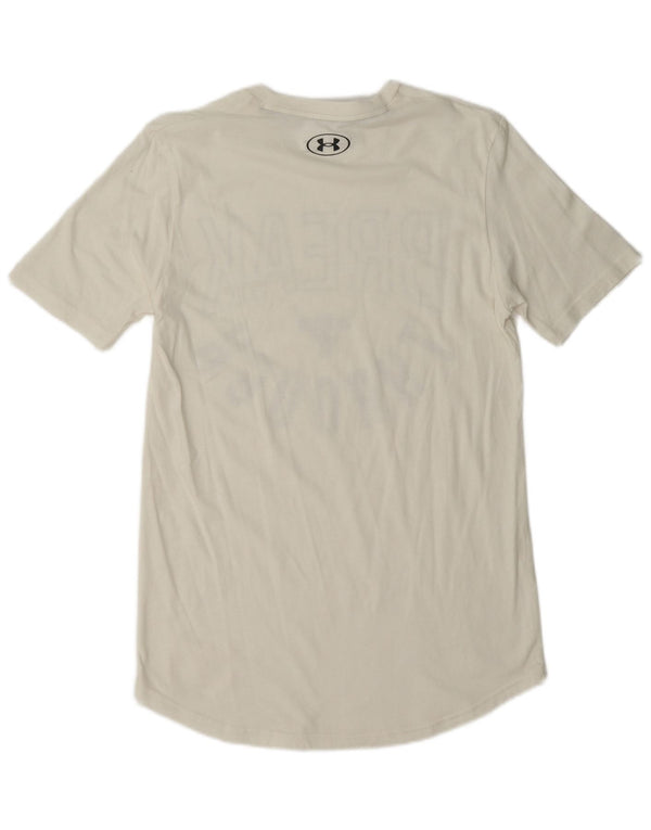 Maglietta grafica da uomo Under Armour Heat Gear Top piccola bianca