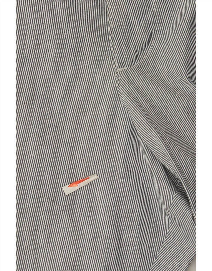 Pantaloncini chino da uomo Marks & Spencer W40 XL cotone a righe grigie