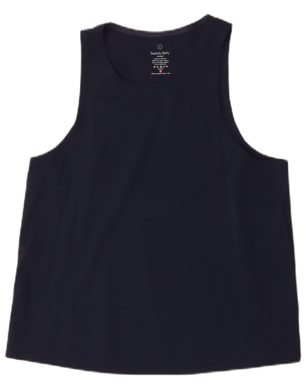 Canotta da donna Sweaty Betty UK 14 Large Blu Navy in poliammide