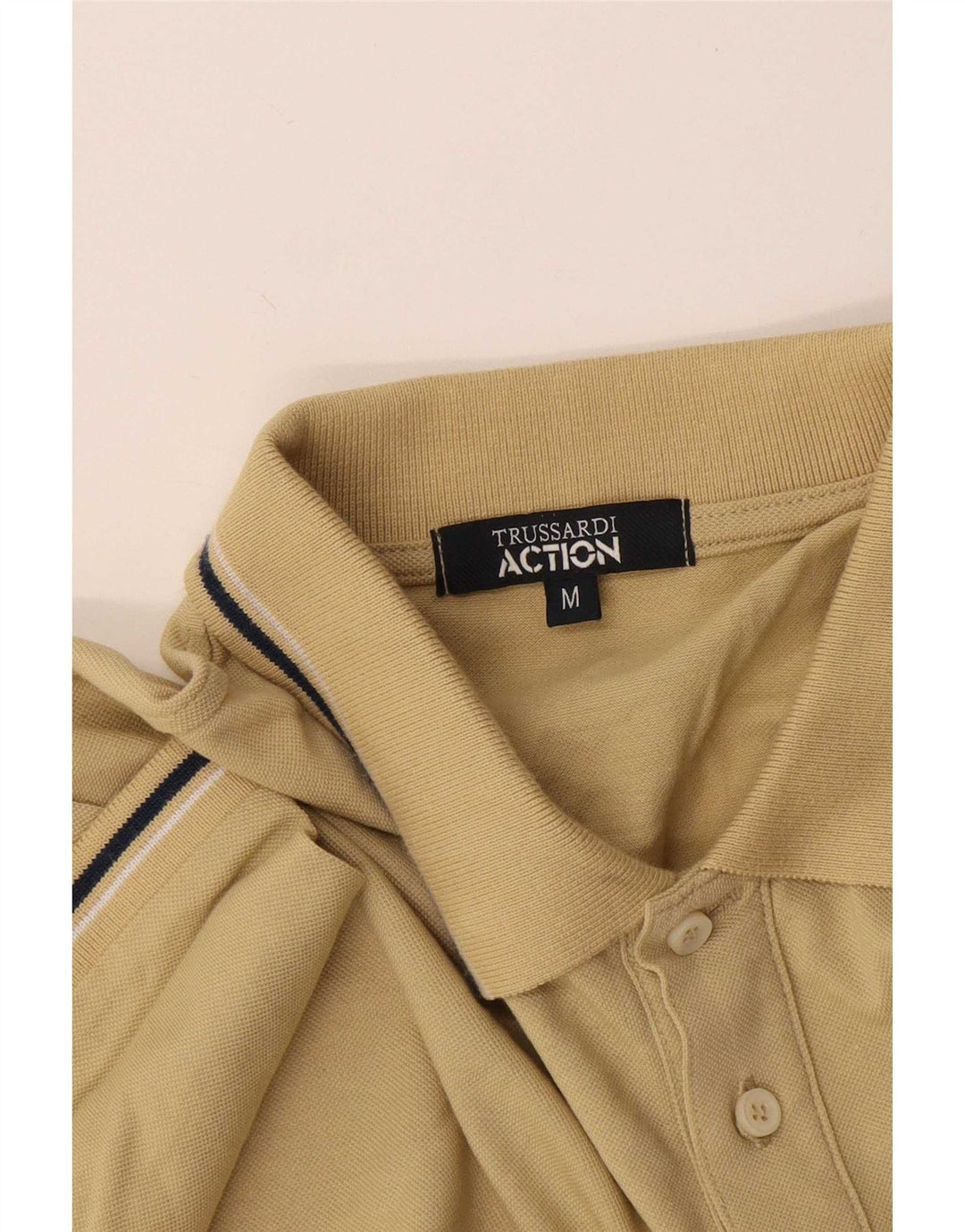 Polo Uomo Trussardi Rigata Beige Medio
