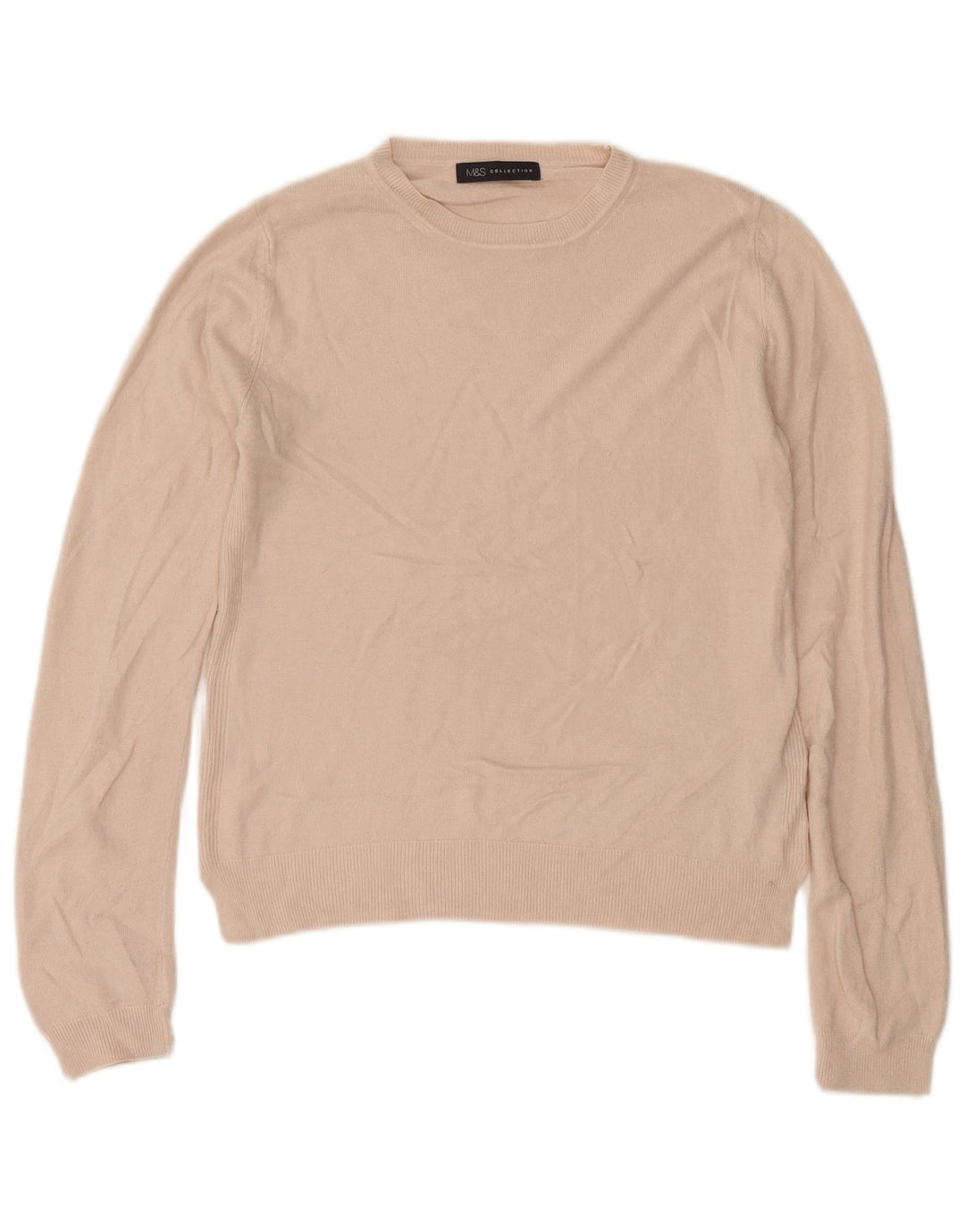 Maglione maglione girocollo da donna Marks & Spencer UK 12 Acrilico rosa medio