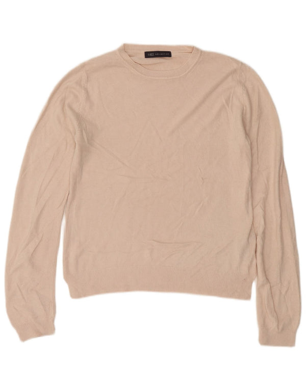 Maglione maglione girocollo da donna Marks & Spencer UK 12 Acrilico rosa medio