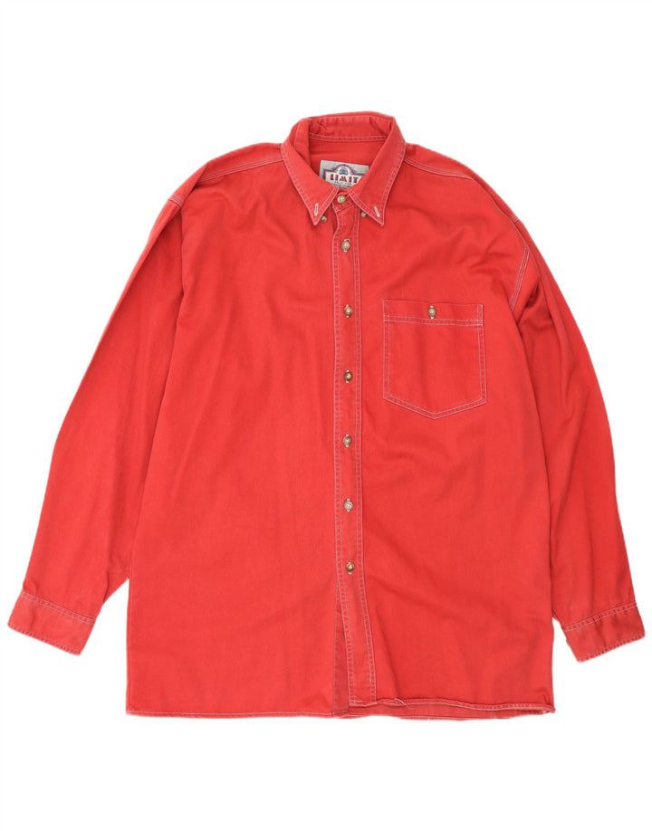 Camicia in denim da uomo Limit taglia 39/40 cotone rosso medio