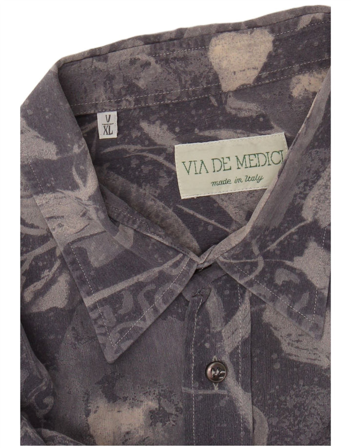 Camicia a maniche corte da uomo con motivo astratto VINTAGE XL blu