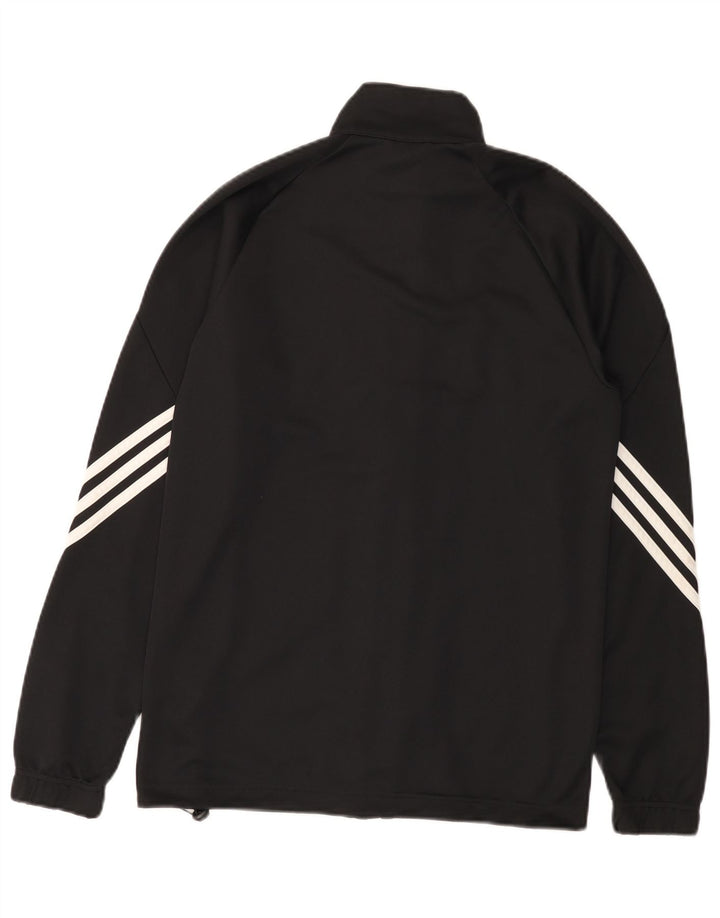 Giacca da ginnastica Adidas Climalite da uomo piccola in poliestere nero