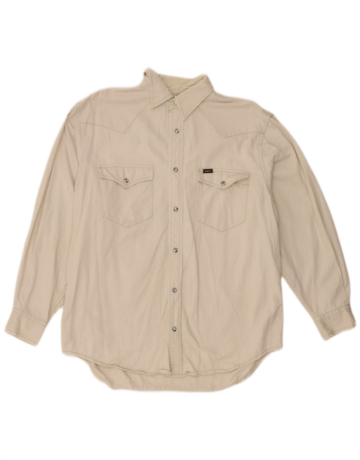 Camicia western da uomo Lee in cotone bianco sporco medio