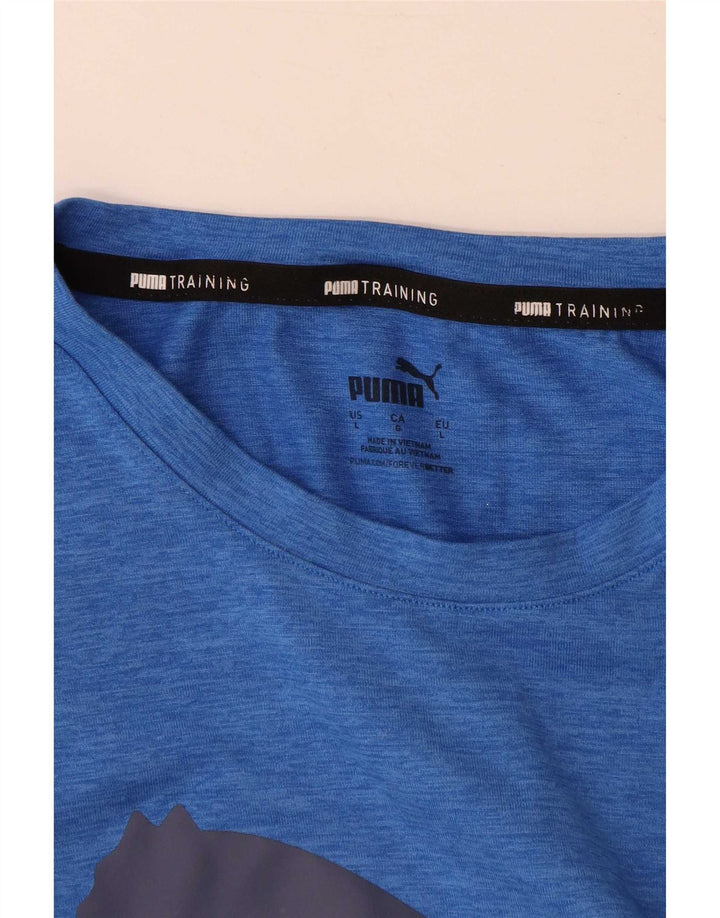 T-shirt grafica da uomo Puma grande blu