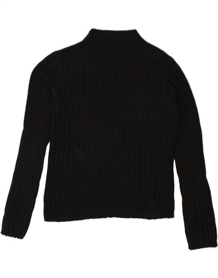 BENETTON Womens V-Neck Jumper Sweater UK 14 Large Black Vintage Benetton and Second-Hand Benetton from Messina Hembry 