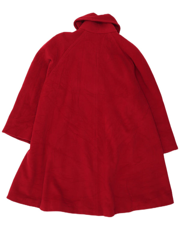 Cappotto doppiopetto oversize da donna mabb UK 18 XL lana rossa