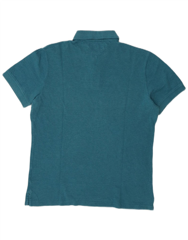 Polo da uomo Custom Fit Tommy Hilfiger grande blu