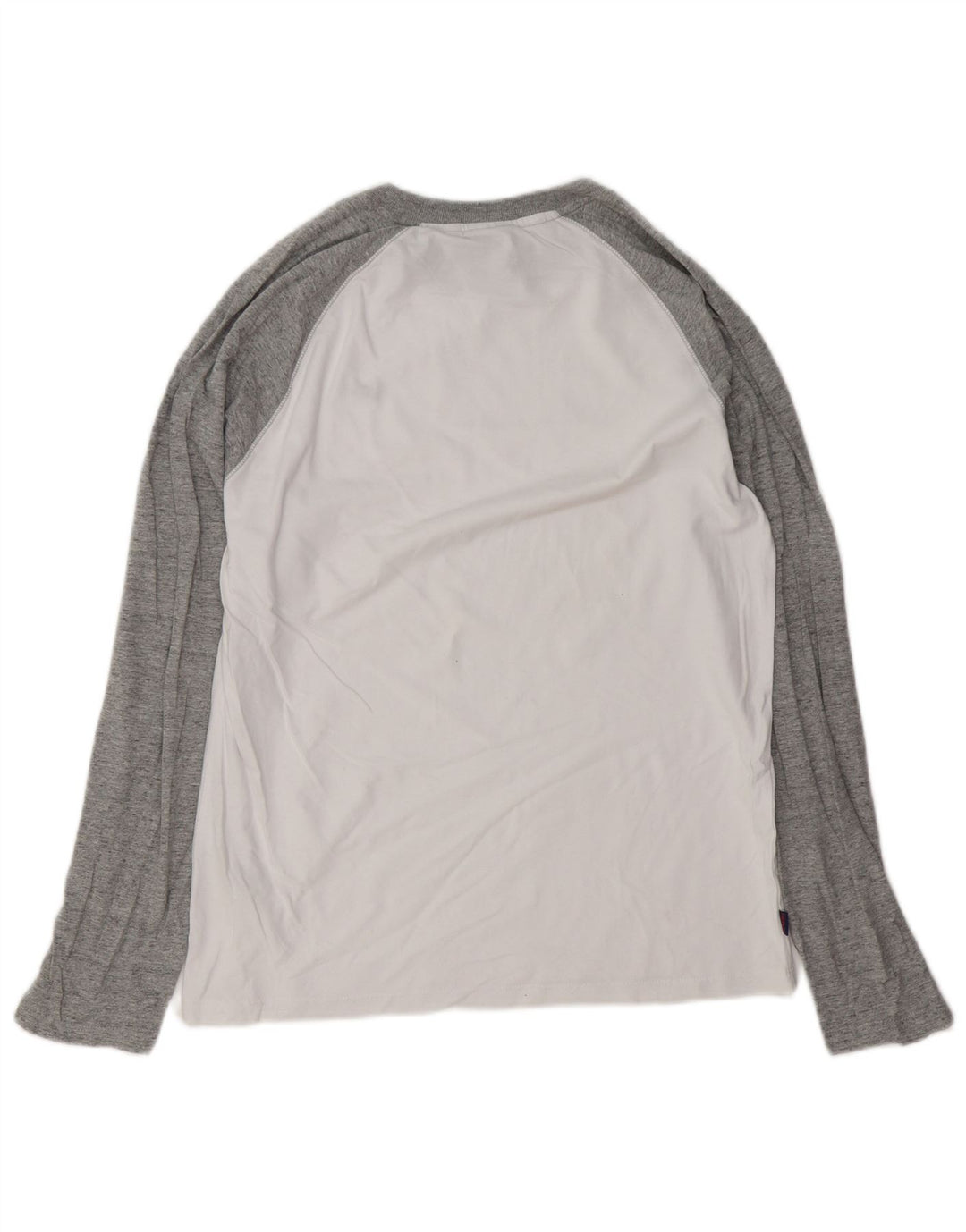 SUPERDRY Top da uomo a maniche lunghe in cotone color block bianco grande