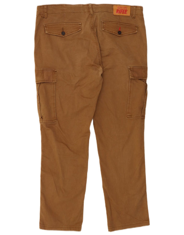 Pantaloni cargo dritti da uomo Rifle IT 54 2XL W40 L27 Cotone Beige