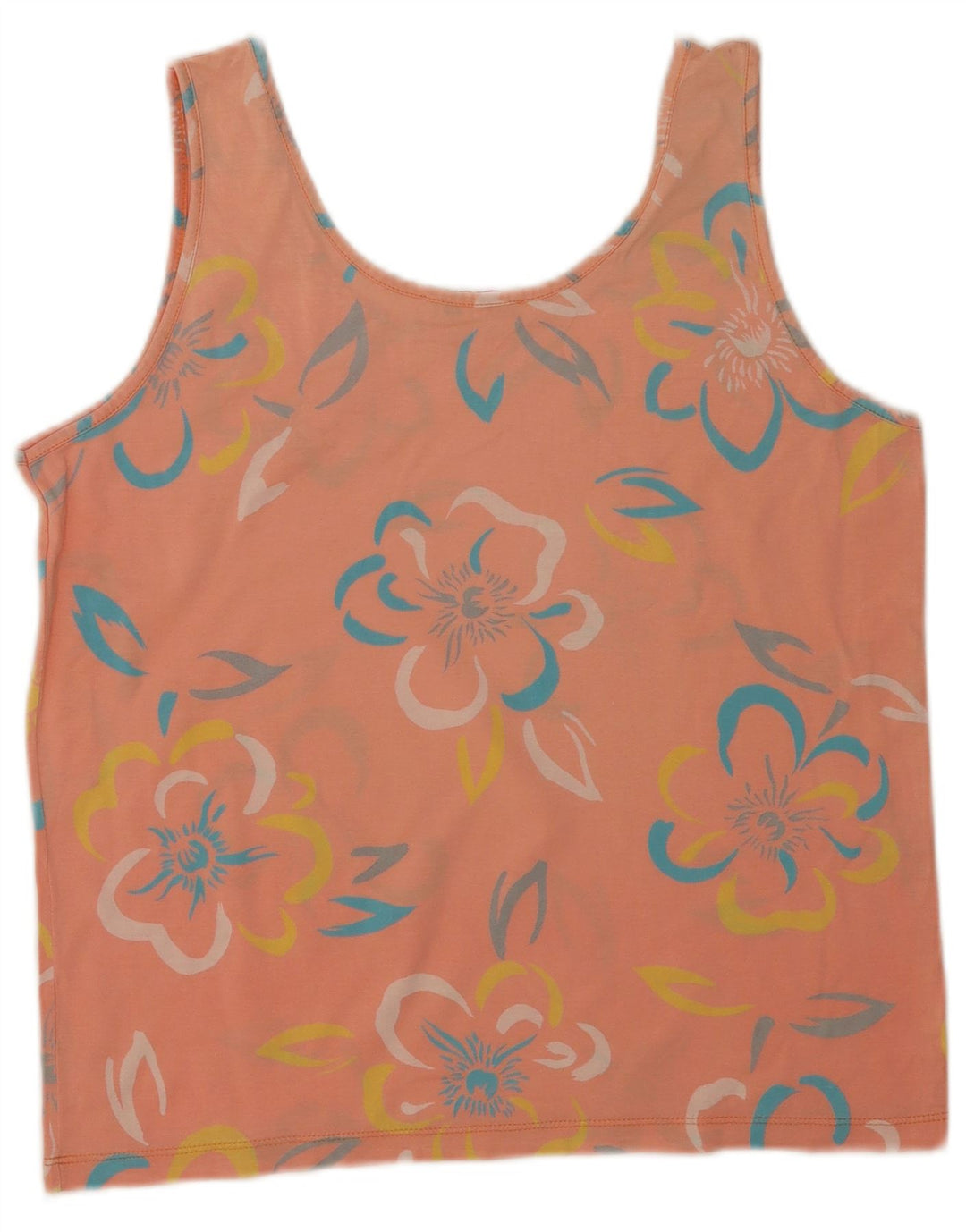 Canotta Donna Silvy IT 44 Cotone Floreale Rosa Medio