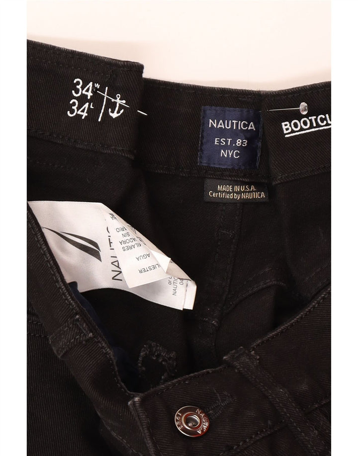 Jeans Bootcut da uomo Nautica W34 L30 cotone nero