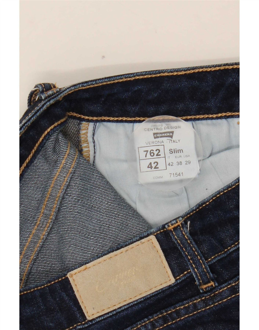 Jeans cropped slim da donna Carrera IT 44 medio W29 L25 cotone blu navy
