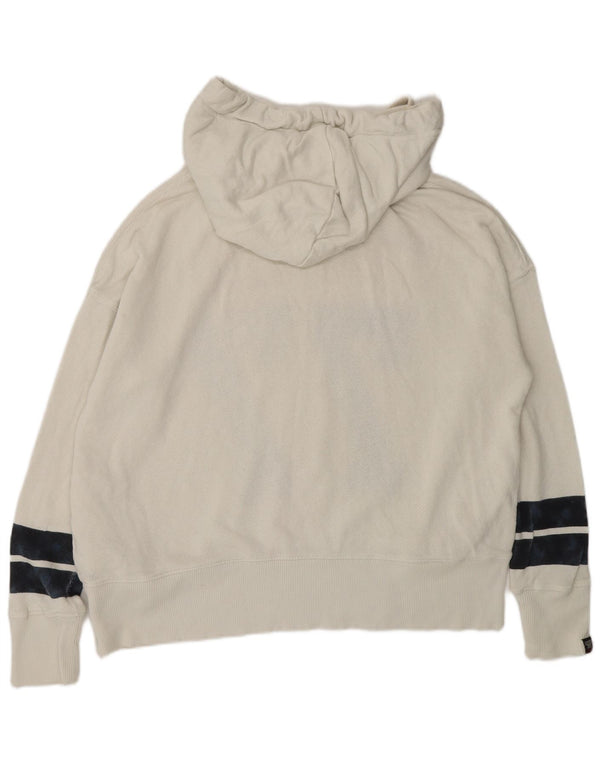 Felpa con cappuccio oversize con grafica da donna Superdry UK 10 Small Cotone bianco