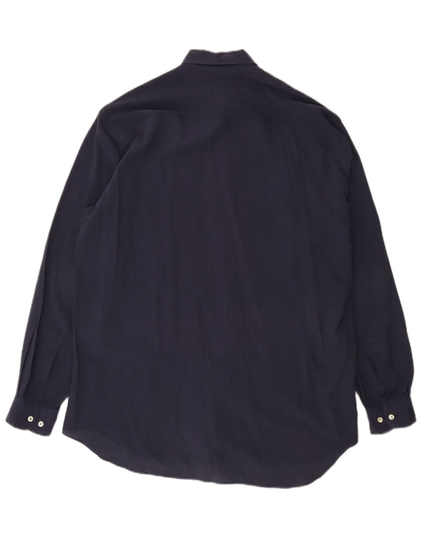 EMPORIO ARMANI Camicia da uomo vestibilità ampia blu navy medio