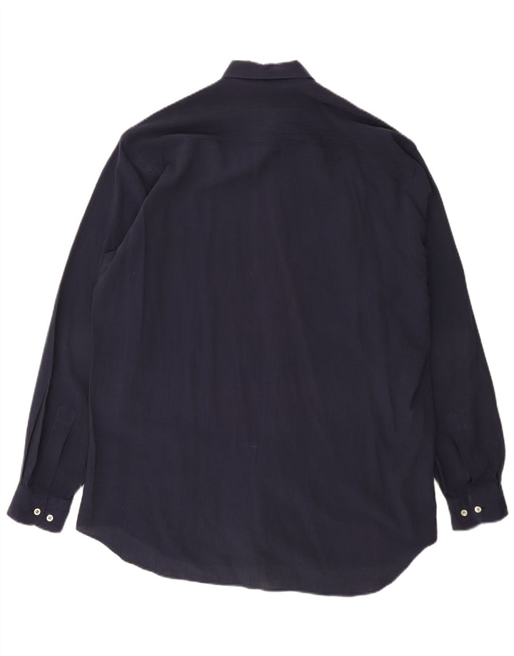 EMPORIO ARMANI Camicia da uomo vestibilità ampia blu navy medio