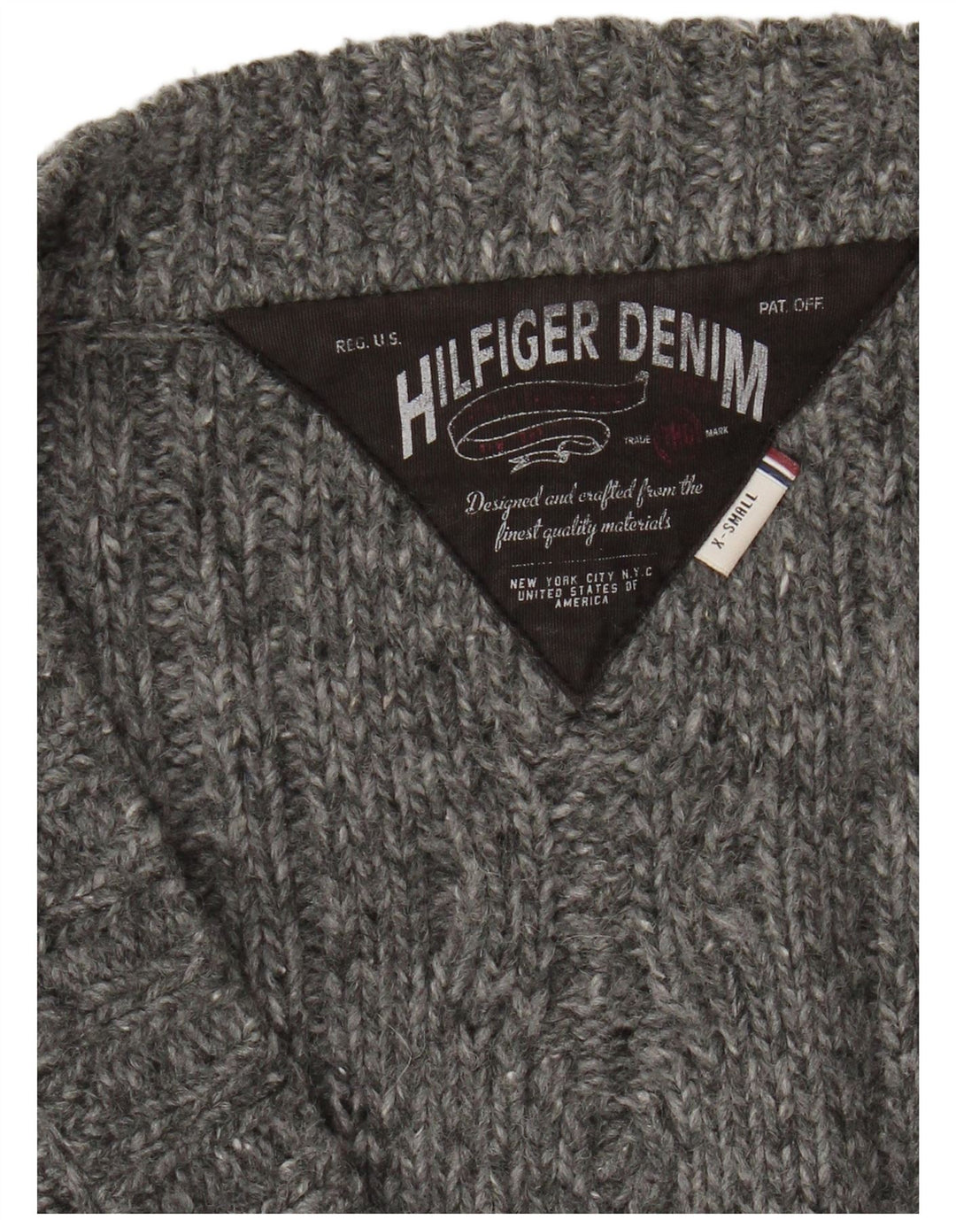 Maglione cardigan da donna Tommy Hilfiger UK 8 piccolo grigio