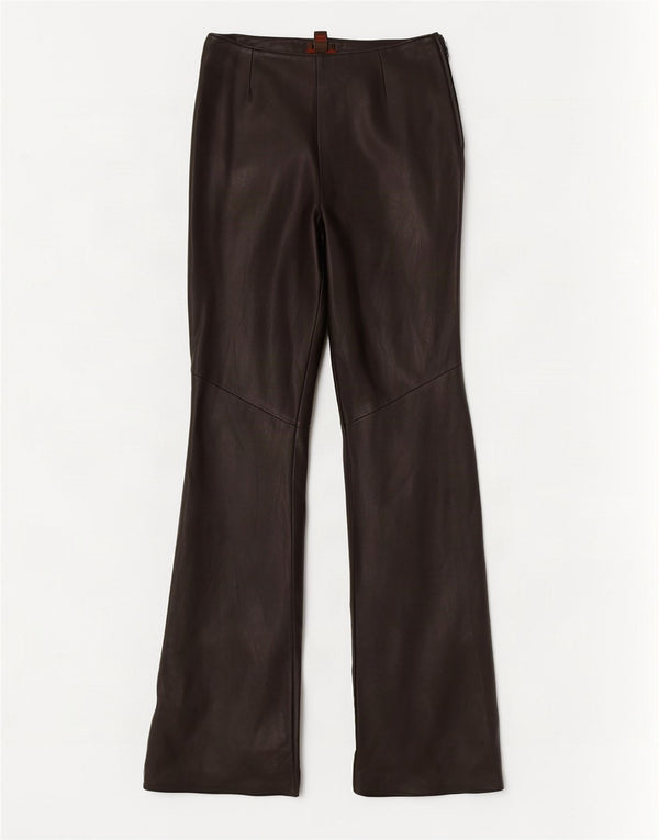 Pantaloni in pelle svasati da donna Danier taglia 8 W24 L31 neri