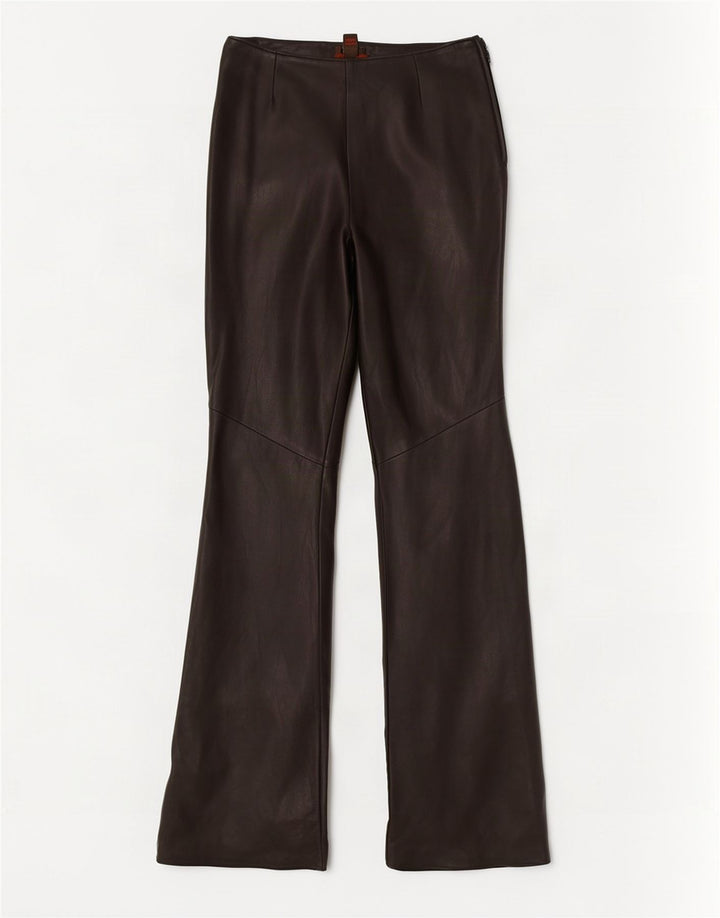 Pantaloni in pelle svasati da donna Danier taglia 8 W24 L31 neri