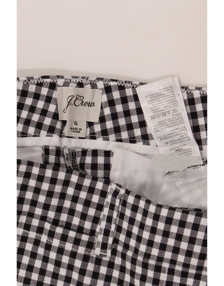 Pantaloncini chino da donna J. CREW US 6 medi W30 cotone a quadretti neri