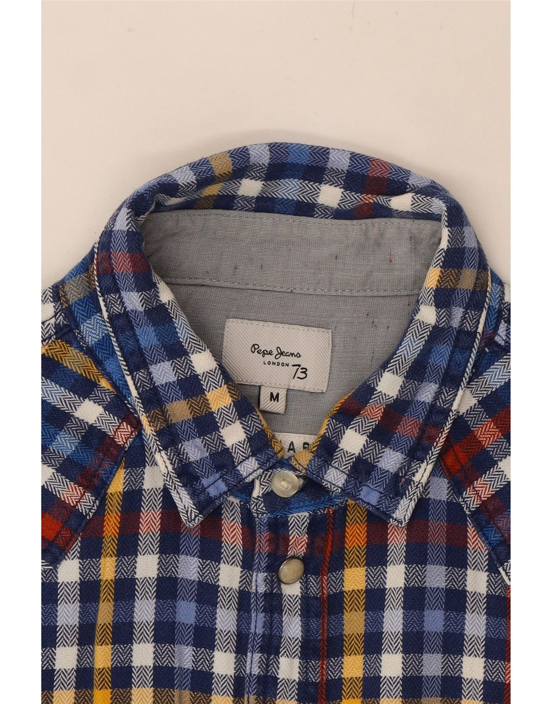 PEPE JEANS Mens Flannel Shirt Medium Multicoloured Check Cotton Vintage PEPE Jeans and Second-Hand PEPE Jeans from Messina Hembry 