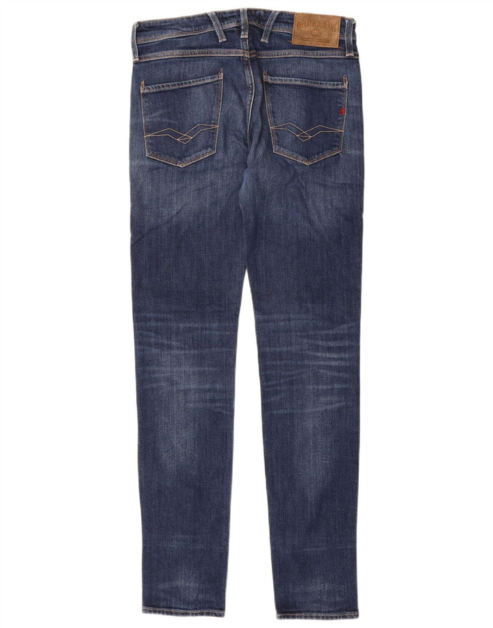 Replay Jeans Anbass Slim da Uomo W30 L36 Cotone Blu