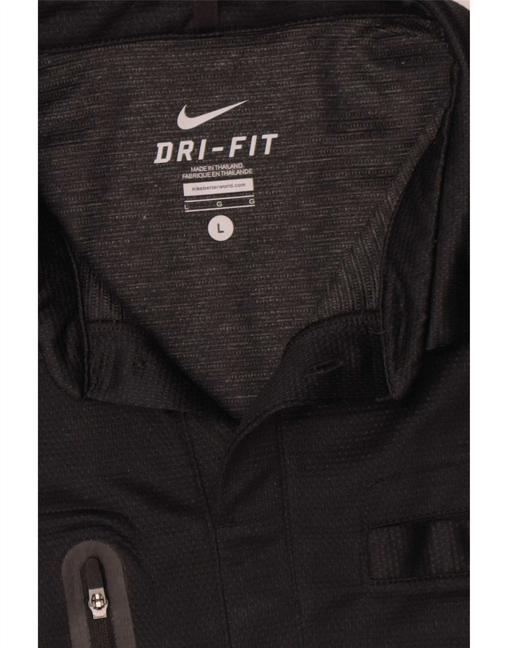 Polo Nike da uomo Dri Fit grande in cotone nero
