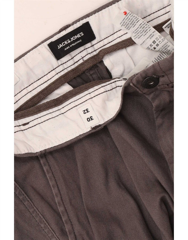 Pantaloni cargo da jogging da uomo Jack & Jones W30 L32 in cotone grigio