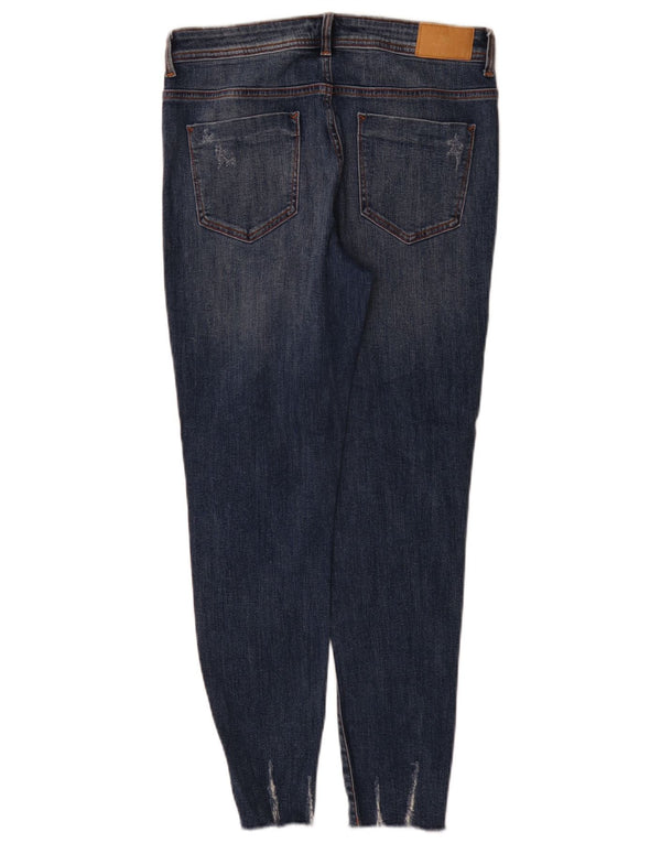 Jeans skinny effetto invecchiato da donna Zara EU 40 medio W30 L28 cotone blu