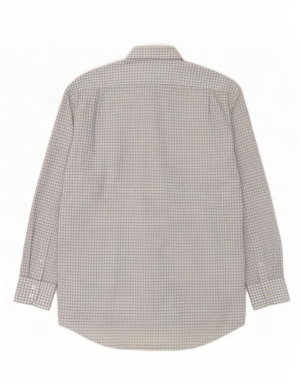 Camicia da uomo Lacoste taglia 42 grande cotone a quadri blu