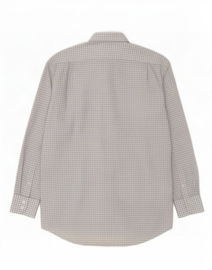 Camicia da uomo Lacoste taglia 42 grande cotone a quadri blu