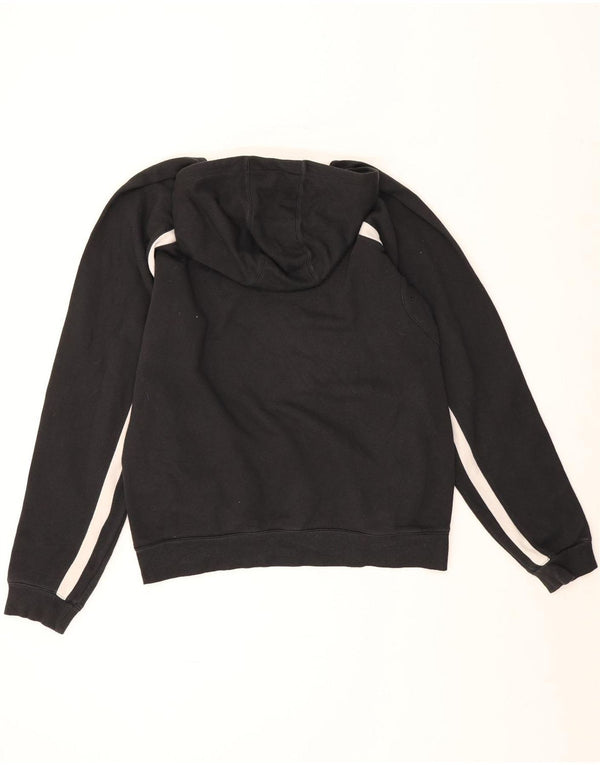 Felpa con cappuccio grafica da uomo Reebok, cotone color block medio nero