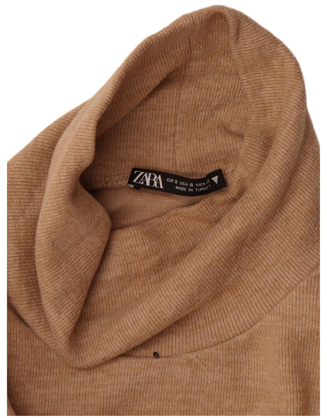 Canotta da donna Zara UK 8 piccola in cotone beige