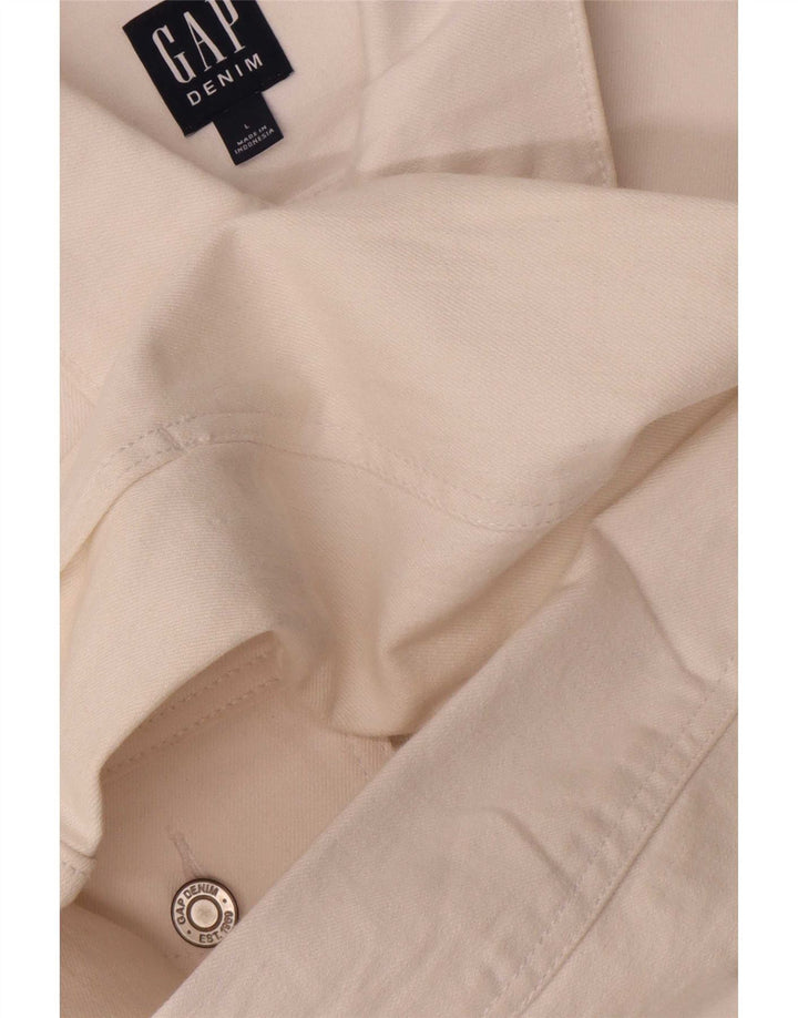 Giacca di jeans da donna Gap UK 16 grande cotone bianco