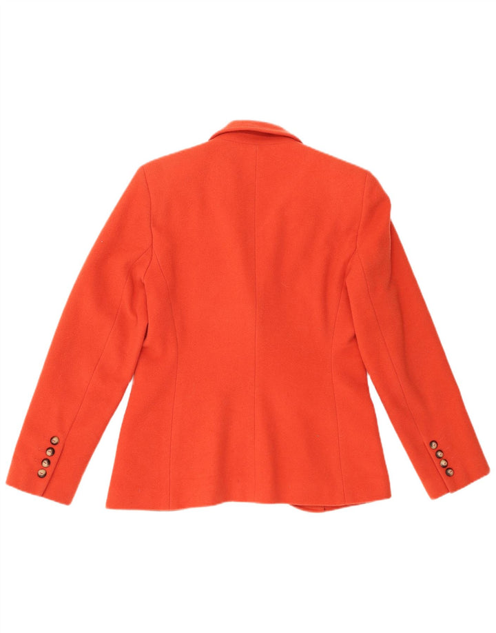 HARVE BENARD Giacca blazer da donna a 1 bottone US 6 lana arancione media