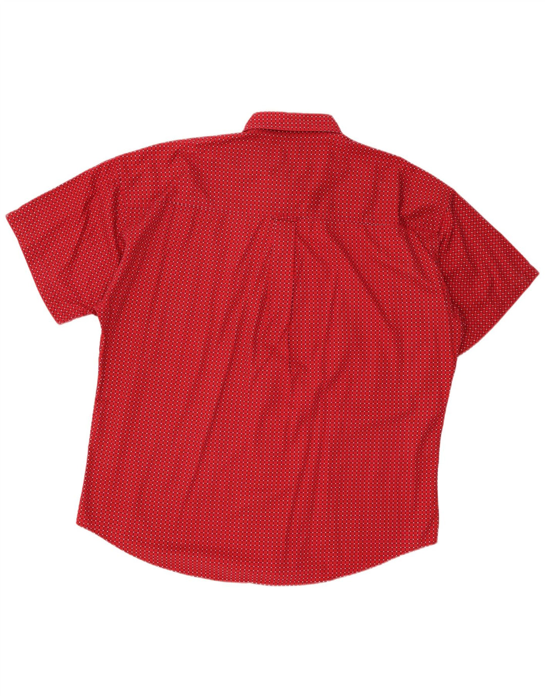Camicia a maniche corte da uomo Chaps XL in cotone geometrico rosso