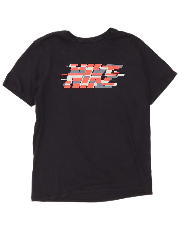 T-shirt grafica Nike da uomo con taglio atletico, grande, in cotone nero