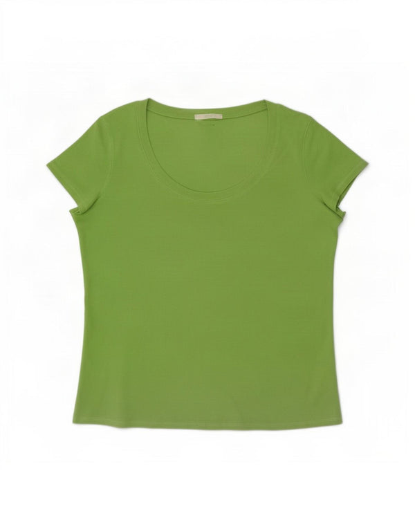T-shirt da donna Marks & Spencer Top UK 16 grande cotone verde