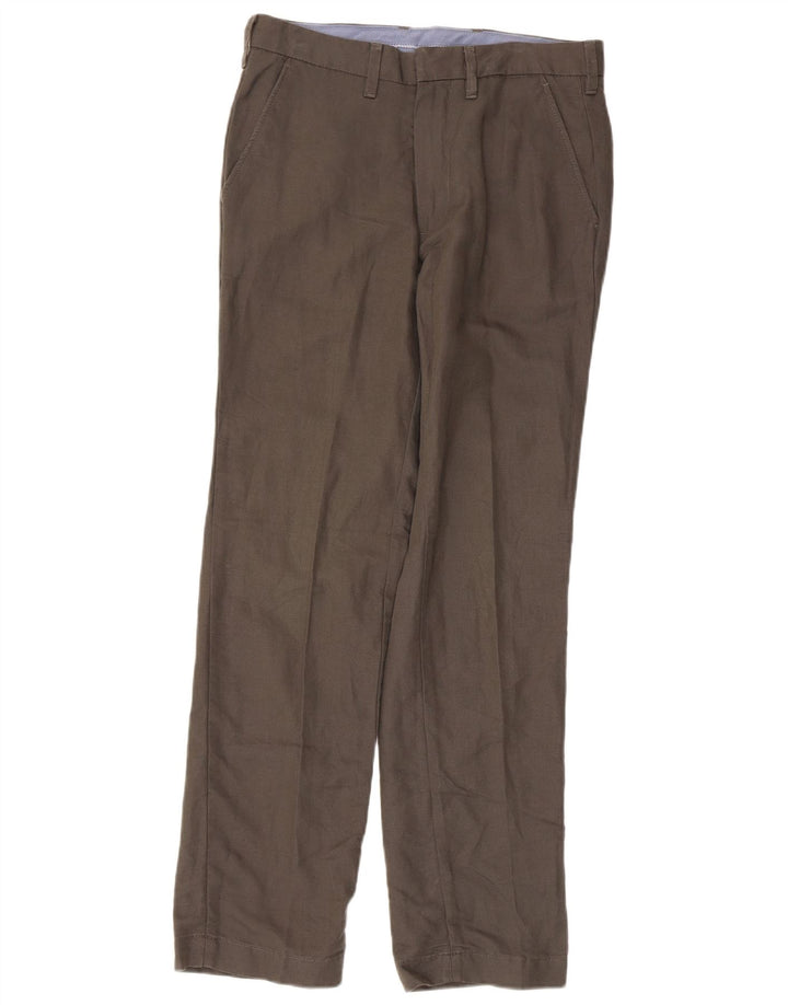 Pantaloni chino su misura da uomo Marks & Spencer W30 L31 Lino grigio
