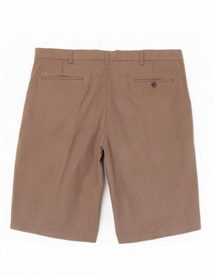 Pantaloncini chino da uomo Marks & Spencer blu Harbour W40 XL cotone a quadretti kaki