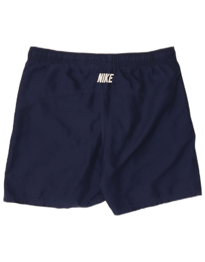 Pantaloncini da bagno con grafica Nike da uomo piccoli in poliestere blu navy
