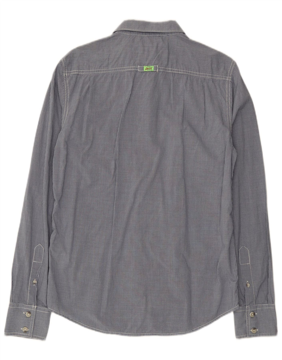 Camicia da uomo Superdry in cotone a quadri blu medio