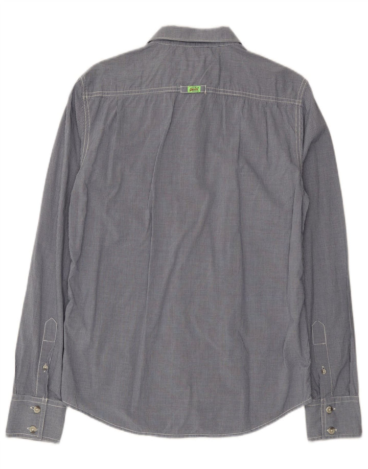 Camicia da uomo Superdry in cotone a quadri blu medio