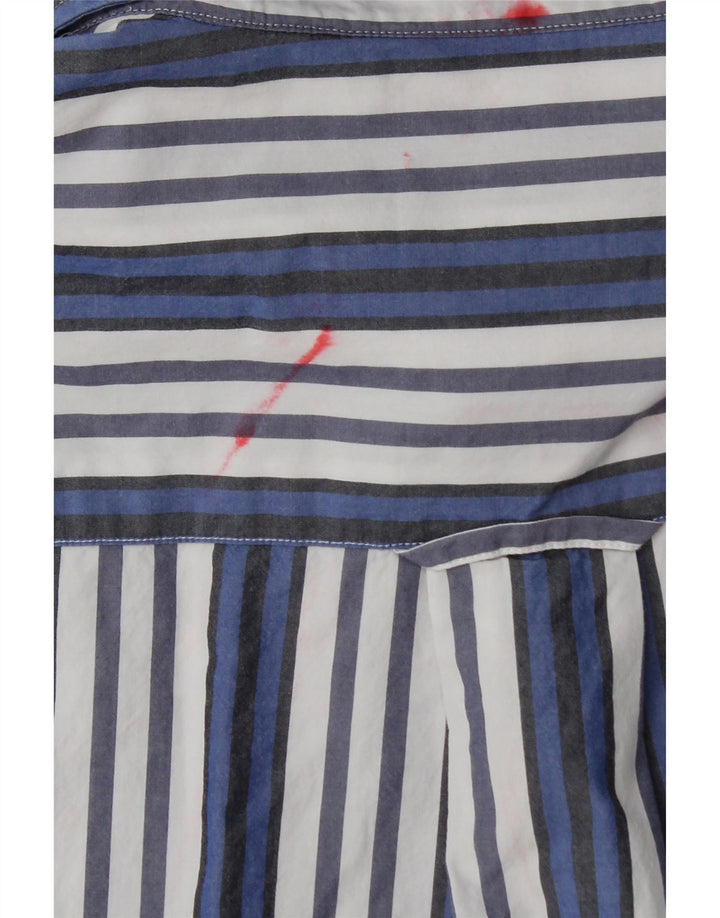 Gant Camicia da uomo vestibilità comoda taglia 39/40 cotone a righe blu medio