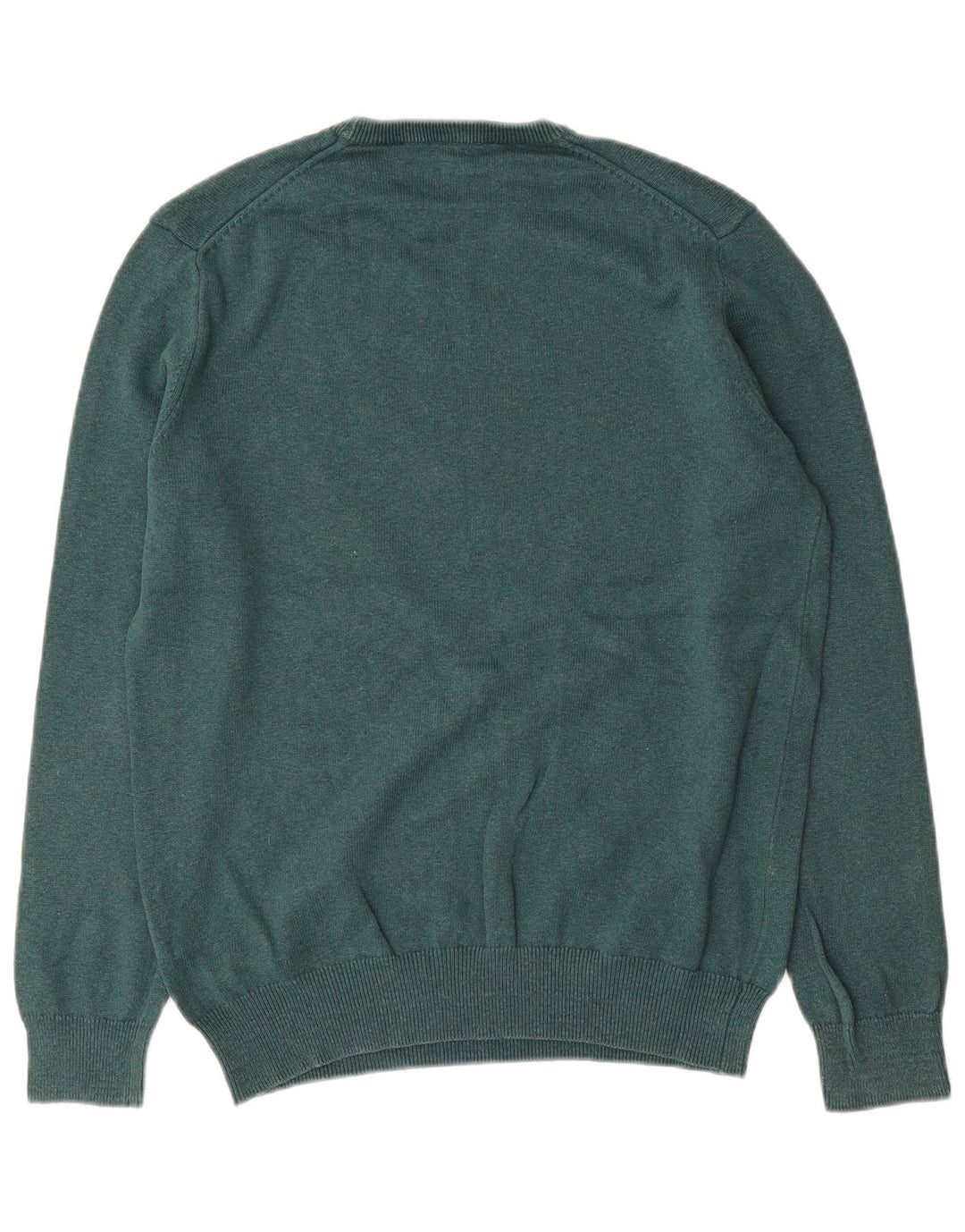 Crew Clothing Maglione da uomo con collo in cotone verde medio