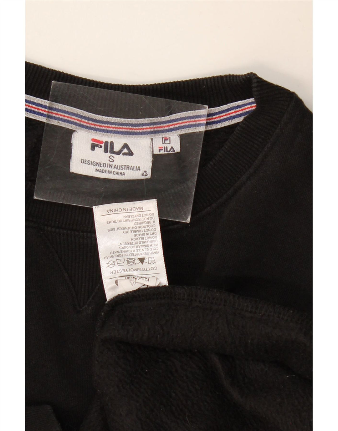 Maglione felpa oversize da donna FILA UK 10 piccolo cotone nero