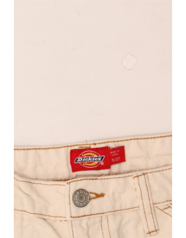 DICKIES Womens Denim Shorts US 5 Small W27  Off White Cotton Vintage Dickies and Second-Hand Dickies from Messina Hembry 
